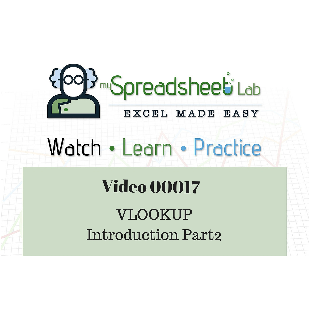 Video 00017 VLOOKUP Introduction Part2