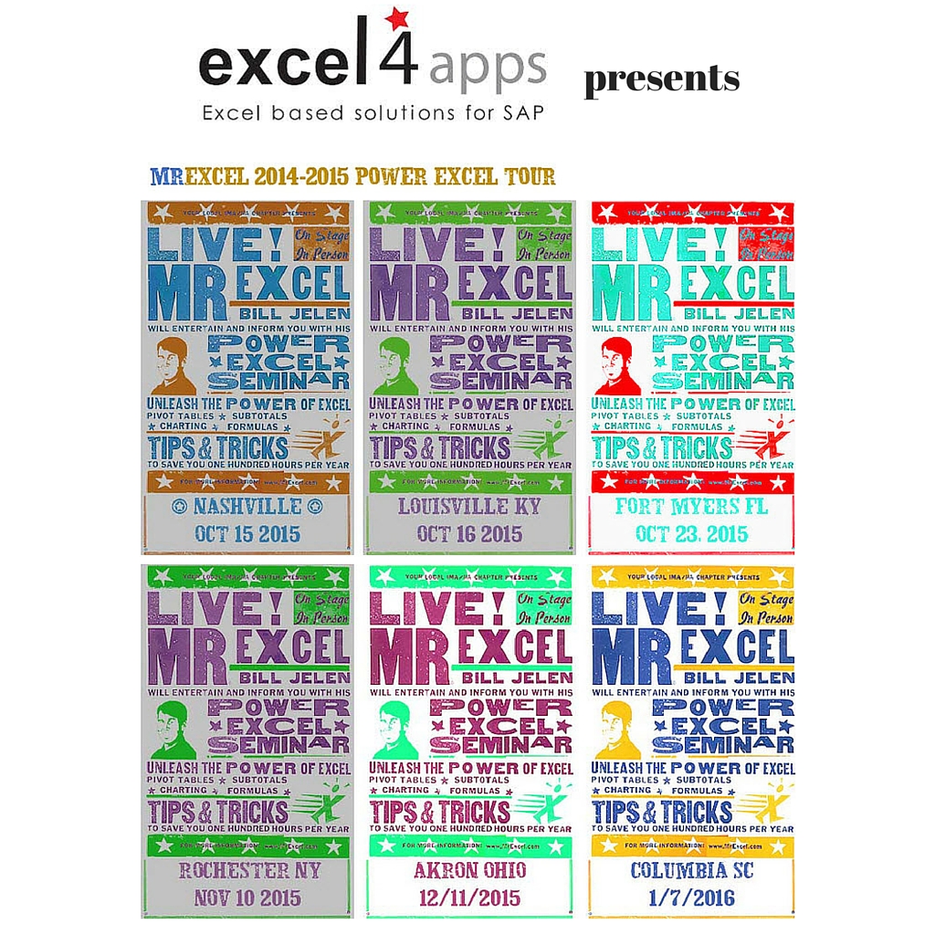 Mr Excel (Bill Jelen) Power Excel Seminars