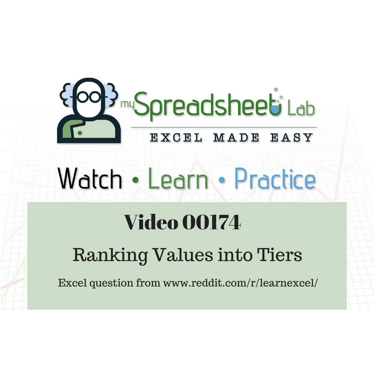 Video 00174 Ranking Values into Tiers in Excel