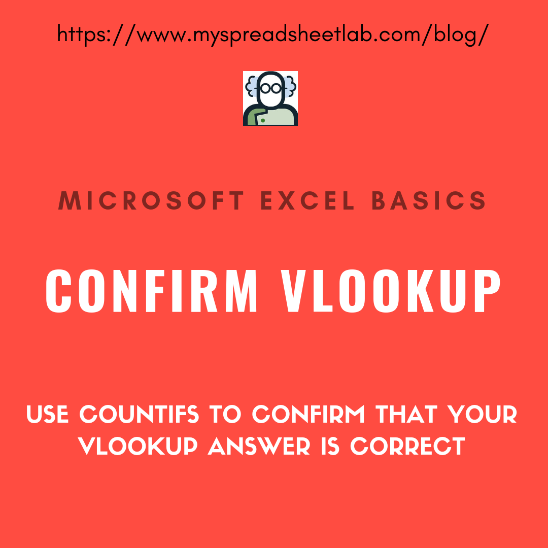 Countifs confirms Vlookup